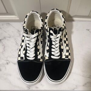Vans Old Skool W10.5/M9 Checkered Black and White